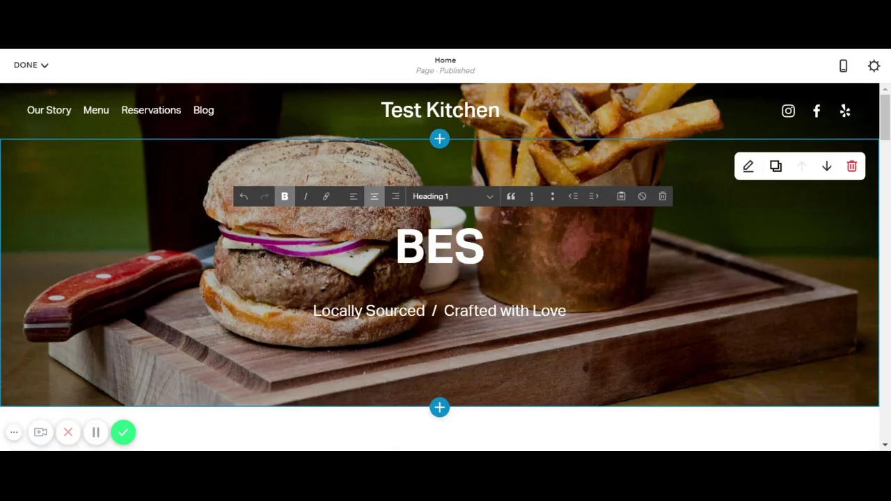 Редагування розділів на Squarespace 1 Редагування розділів на Squarespace