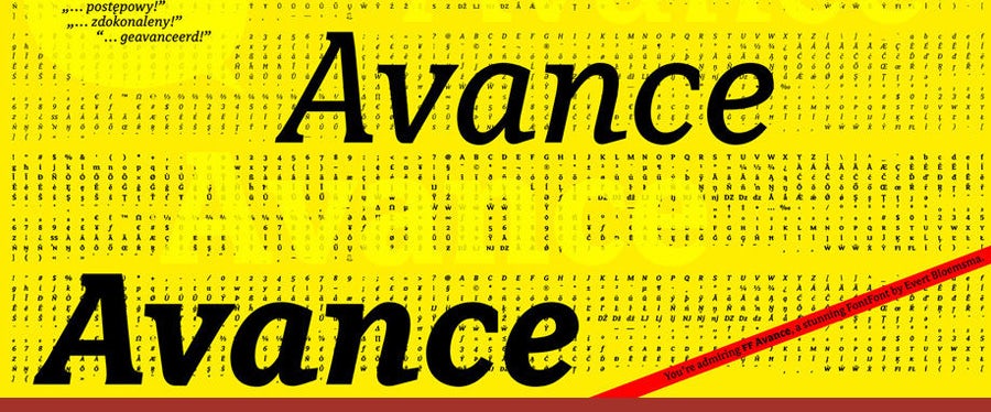 Пример шрифтов с логотипом avance Пример шрифтов с логотипом avance