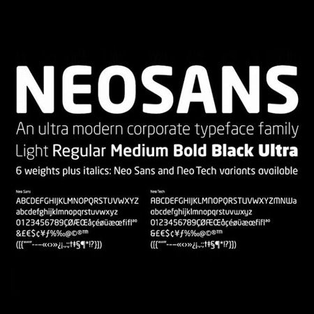 Пример шрифта Neo Sans 1 Пример шрифта Neo Sans