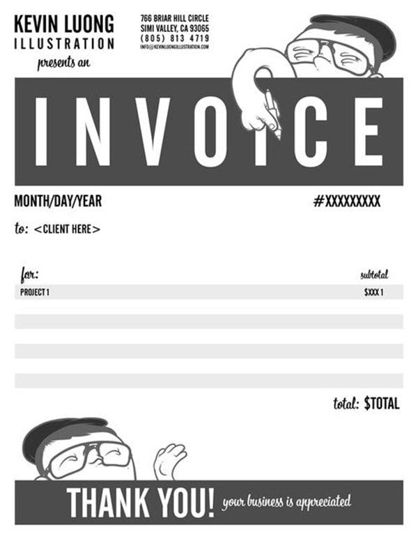 черно-белый дизайн счета с талисманом мальчика Дизайн счетов 1 черно-белый дизайн счета с талисманом мальчика Дизайн счетов