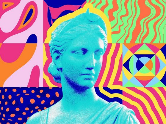 Цветовые тренды футуристическая красочная иллюстрация 1 Цветовые тренды футуристическая красочная иллюстрация