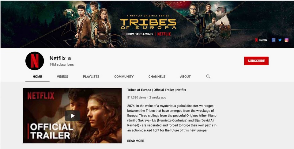 Макет канала Netflix на YouTube Брендинг Youtube Макет канала Netflix на YouTube Брендинг Youtube