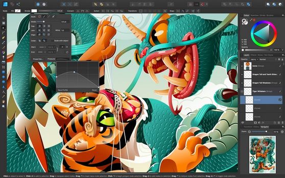 Снимок экрана программного интерфейса Affinity Designer 1 Снимок экрана программного интерфейса Affinity Designer