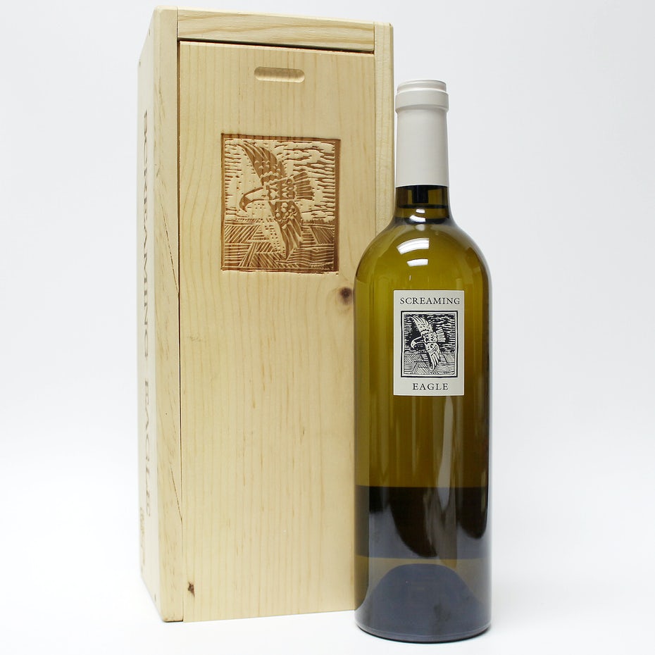 бутылка screaming eagle sauvignon blanc рядом с коробкой Брендинг вин бутылка screaming eagle sauvignon blanc рядом с коробкой Брендинг вин