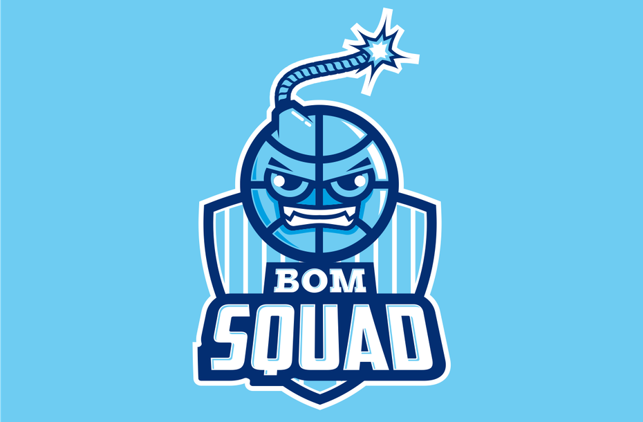 спортивный логотип для BOM SQUAD спортивный логотип для BOM SQUAD