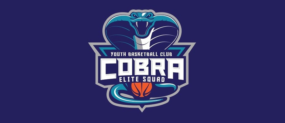 логотип молодежного баскетбольного клуба Cobra Спортивные логотипы молодежного баскетбольного клуба Cobra