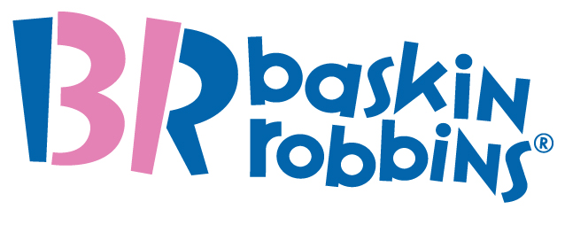 Логотип Baskin Robbins в пастельных тонах Логотип Baskin Robbins в пастельных тонах