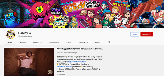 F.G.TeeV Игровые каналы YouTube 1 F.G.TeeV Игровые каналы YouTube