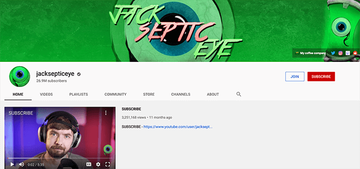 Брендинг Jacksepticeye Игровые каналы YouTube 1 Брендинг Jacksepticeye Игровые каналы YouTube