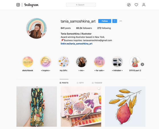 Скриншот страницы Instagram графического дизайнера 1 Скриншот страницы Instagram графического дизайнера