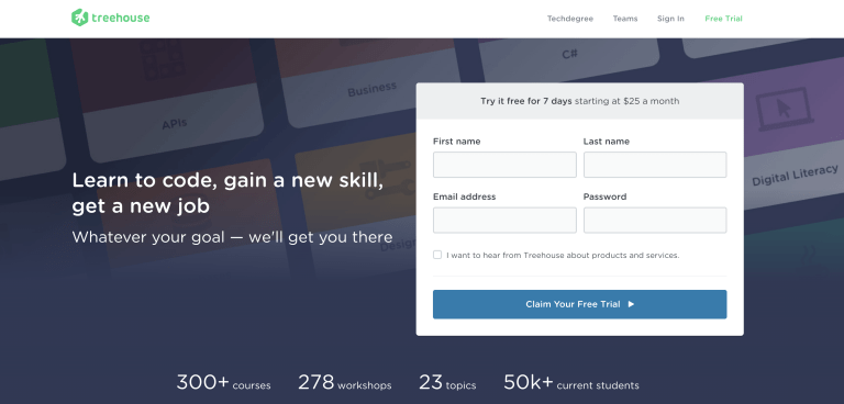 Treehouse - лучшие онлайн обучающие платформы 1 лучшие онлайн обучающие платформы Treehouse