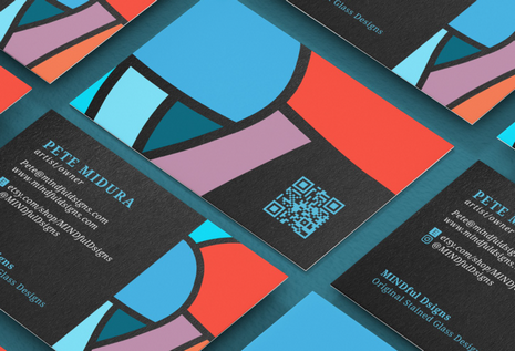 красочный дизайн визитки с QR-кодом красочный дизайн визитки с QR-кодом
