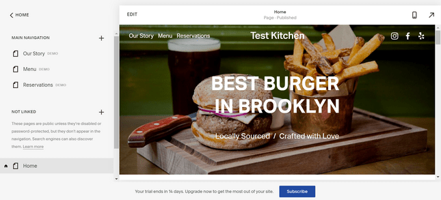 Додати сторінки на свій сайт Squarespace 1 Додати сторінки на свій сайт