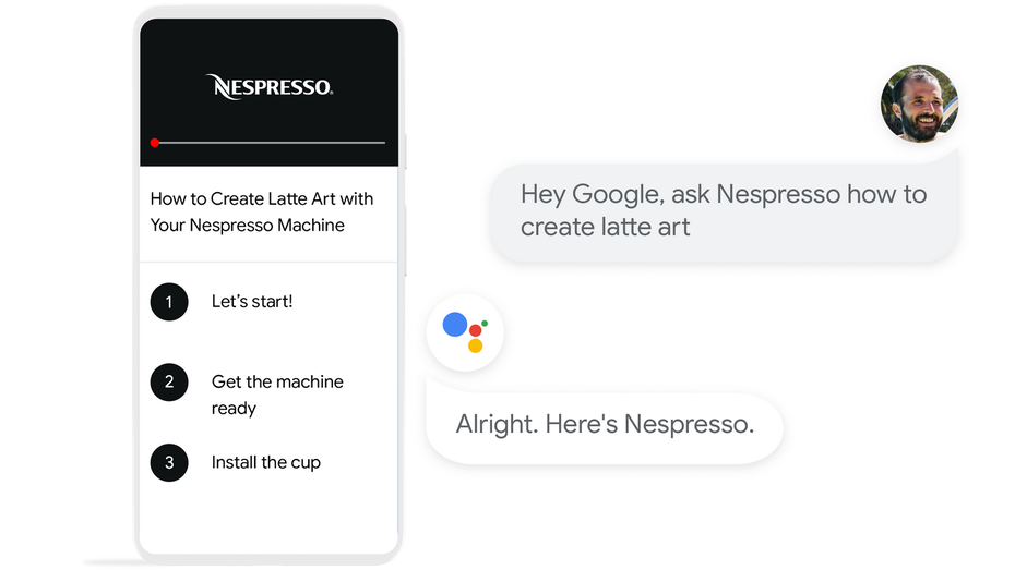 Голосовое приложение Nespresso в Google Assistant Продвижение для дизайнера 1 Голосовое приложение Nespresso в Google Assistant Продвижение для дизайнера