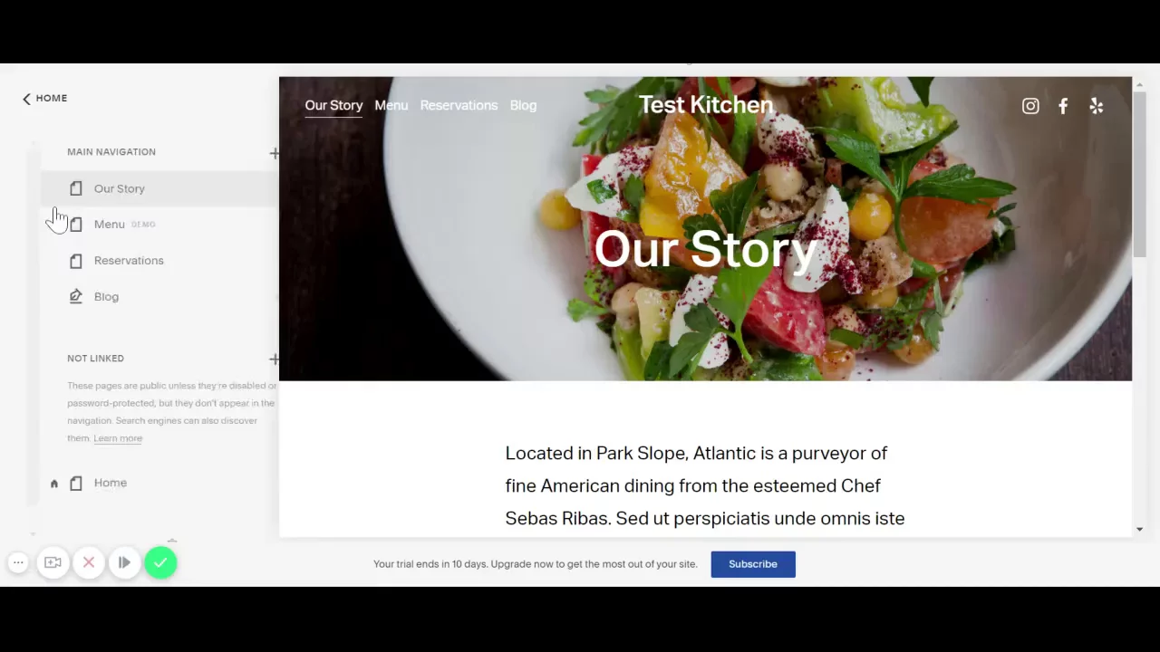 Додавання підменю до Squarespace 1 Додавання підміню в Squarespace