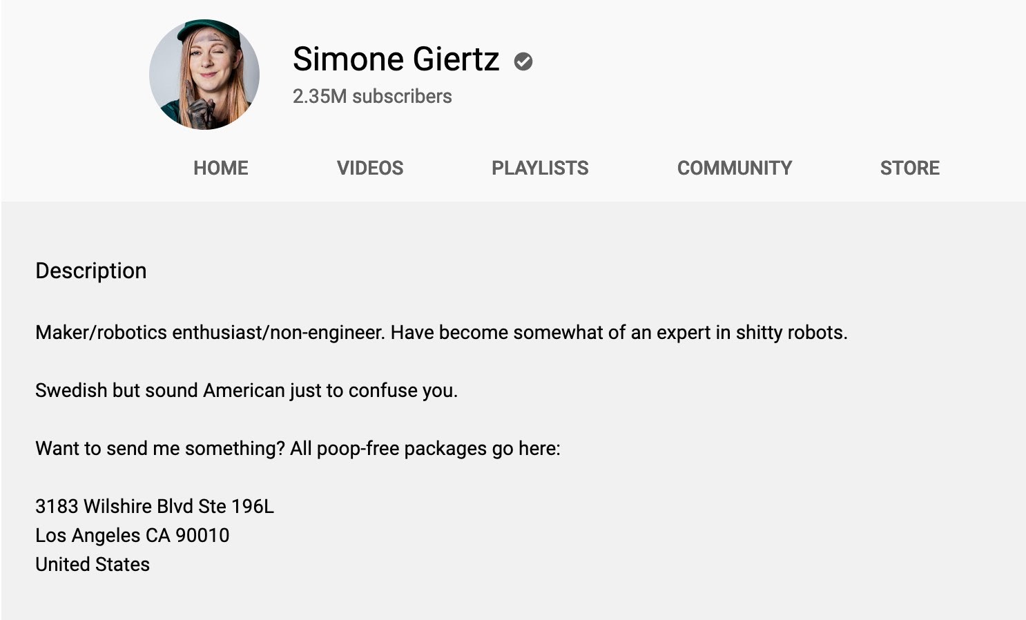 Описание канала Simone Giertz Брендинг Youtube Описание канала Simone Giertz Брендинг Youtube