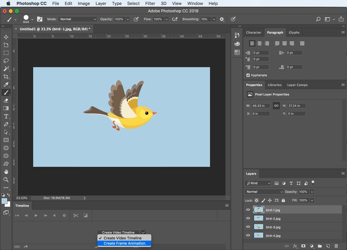 панели временной шкалы Photoshop панели временной шкалы Photoshop