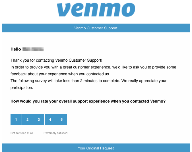 опроса от Venmo, встроенного непосредственно в электронное письмо: опроса от Venmo, встроенного непосредственно в электронное письмо: