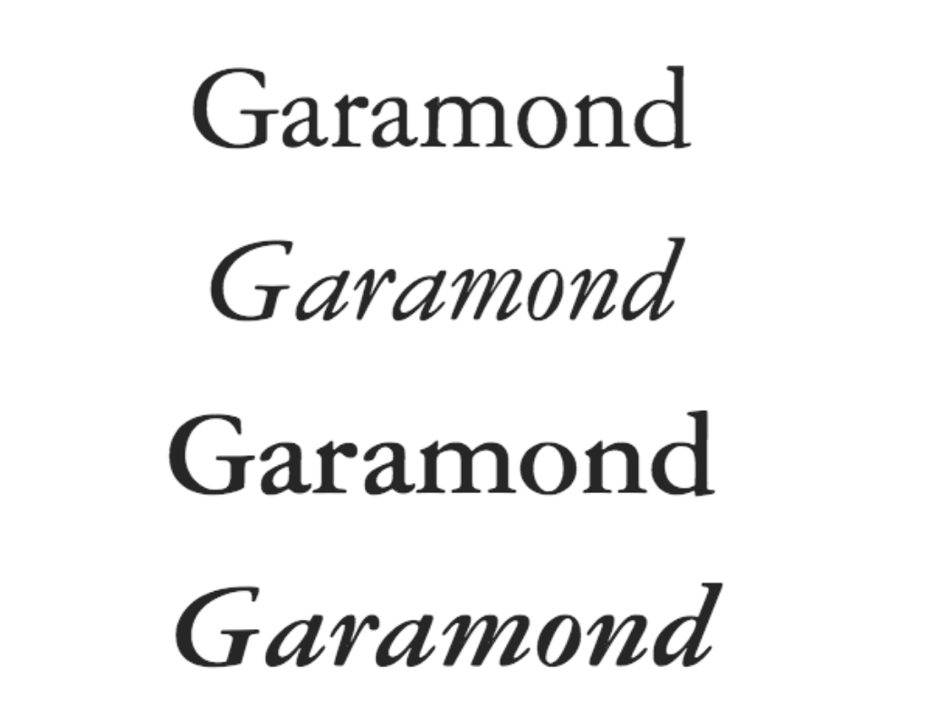 Garamond. Шрифты для книги Garamond. Шрифты для книги