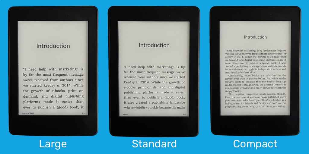 Устройство Kindle с различным размером шрифта Что такое электронная книга? 1 Устройство Kindle с различным размером шрифта Что такое электронная книга?