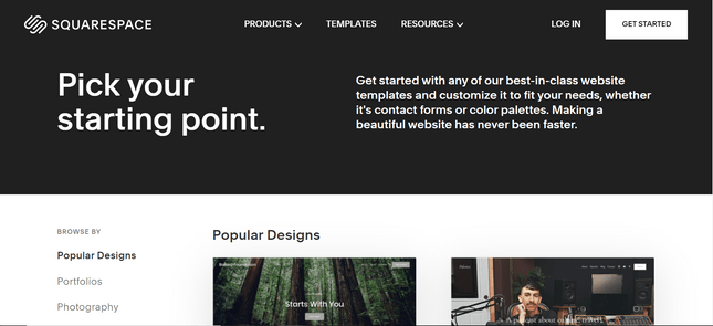 Галерея шаблонів Squarespace 1 Галерея шаблонів