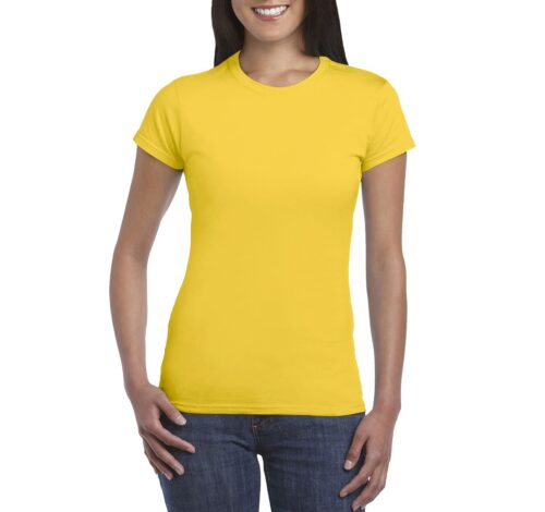 Дамска тениска SoftStyle жълта