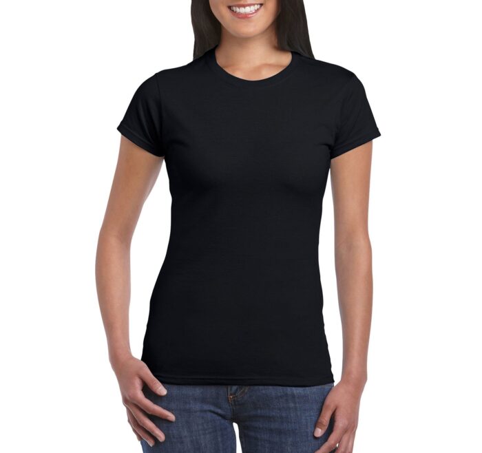 Camiseta de muller SoftStyle negra